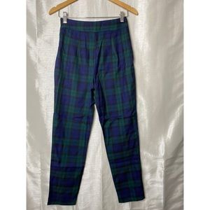 BooHoo Petite Plaid Ankle Pants